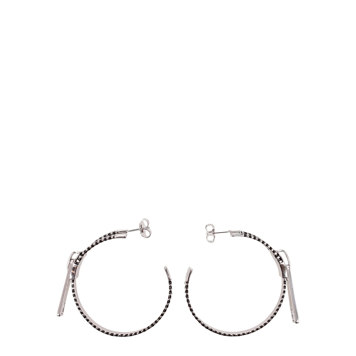 Gray Silver Earrings
