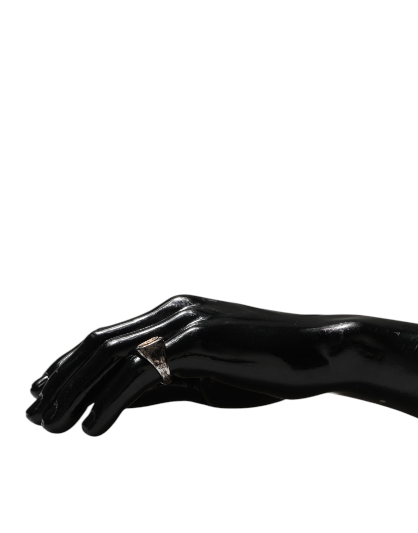 Silver Tone Engraved Two Color Real Brass Ring