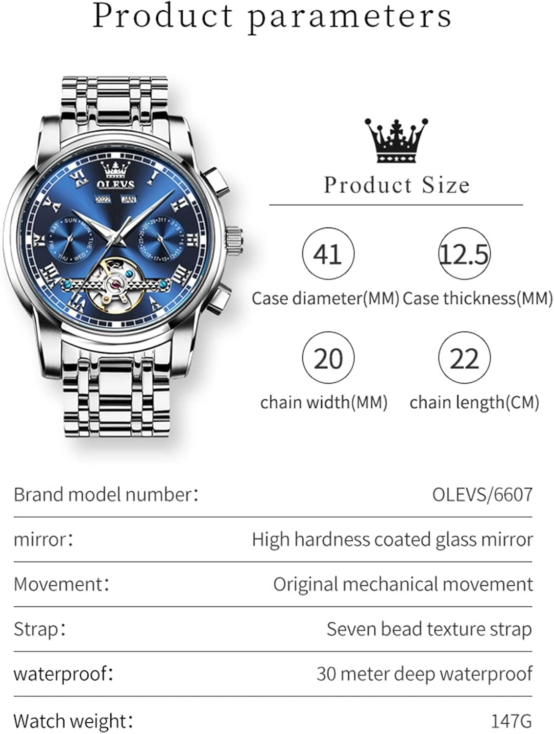 Automatic Watch(No Battery Required) Men'S Wrist Watches Self-Wind Mechanical Watches Fashion Classic Tourbillon Skeleton Watch Black Blue Green Face,Adjustable Bracelet (Gift Tool)