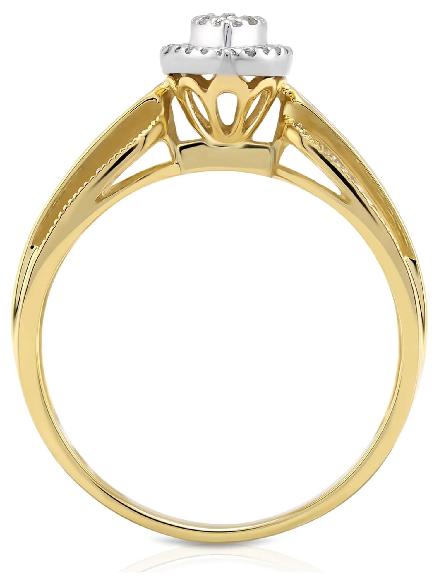 Bridal Set Ring with 0.33 Carat T.W. Diamond in 10K Yellow Gold for Women