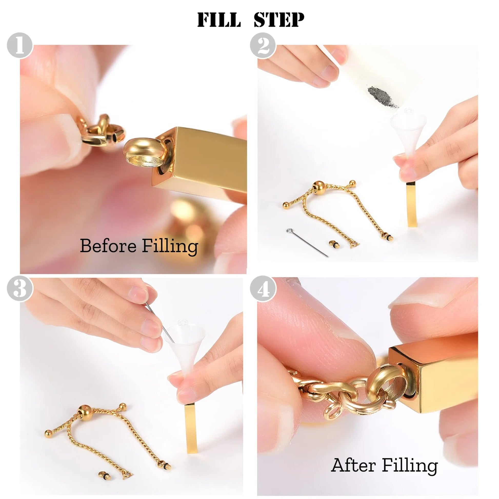 Cremation Bracelet for Ashes Stainless Steel Urn Bangles for Ashes Memorial Keepsake Cremation Memorial Urn Bracelet - Adjustable,Free Fill Kit