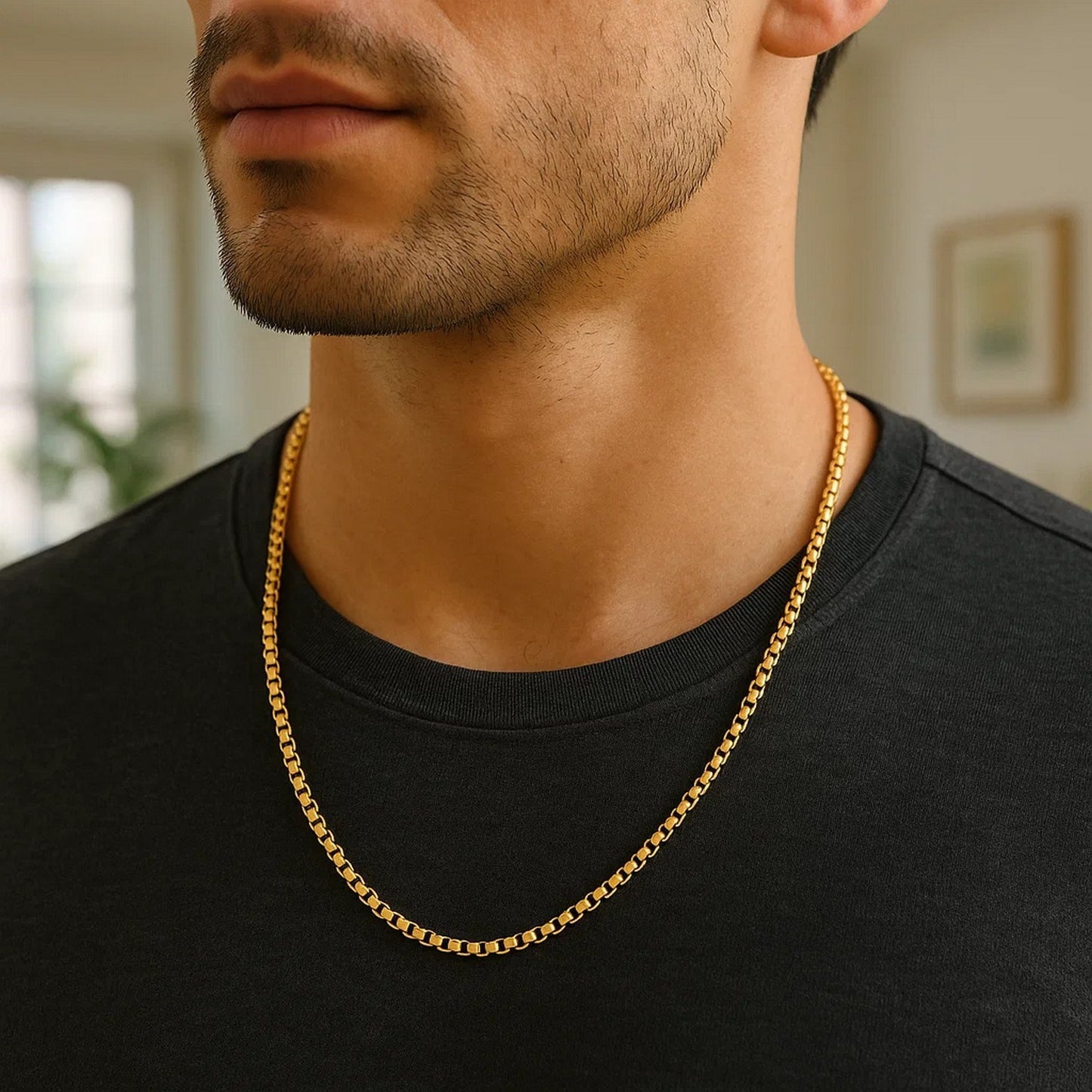 14k Yellow Gold Round Box Chain (2.5 mm)