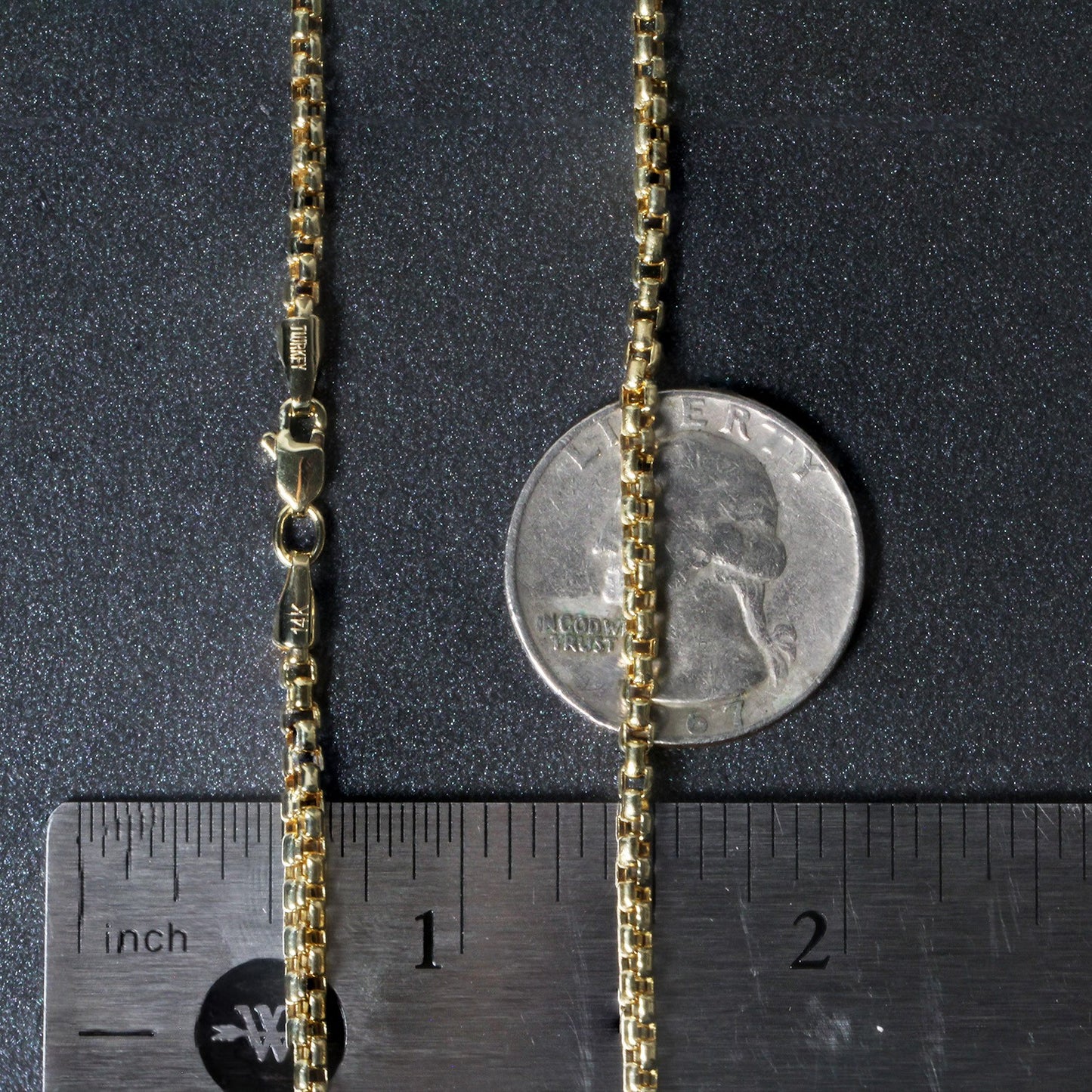 14k Yellow Gold Round Box Chain (2.5 mm)