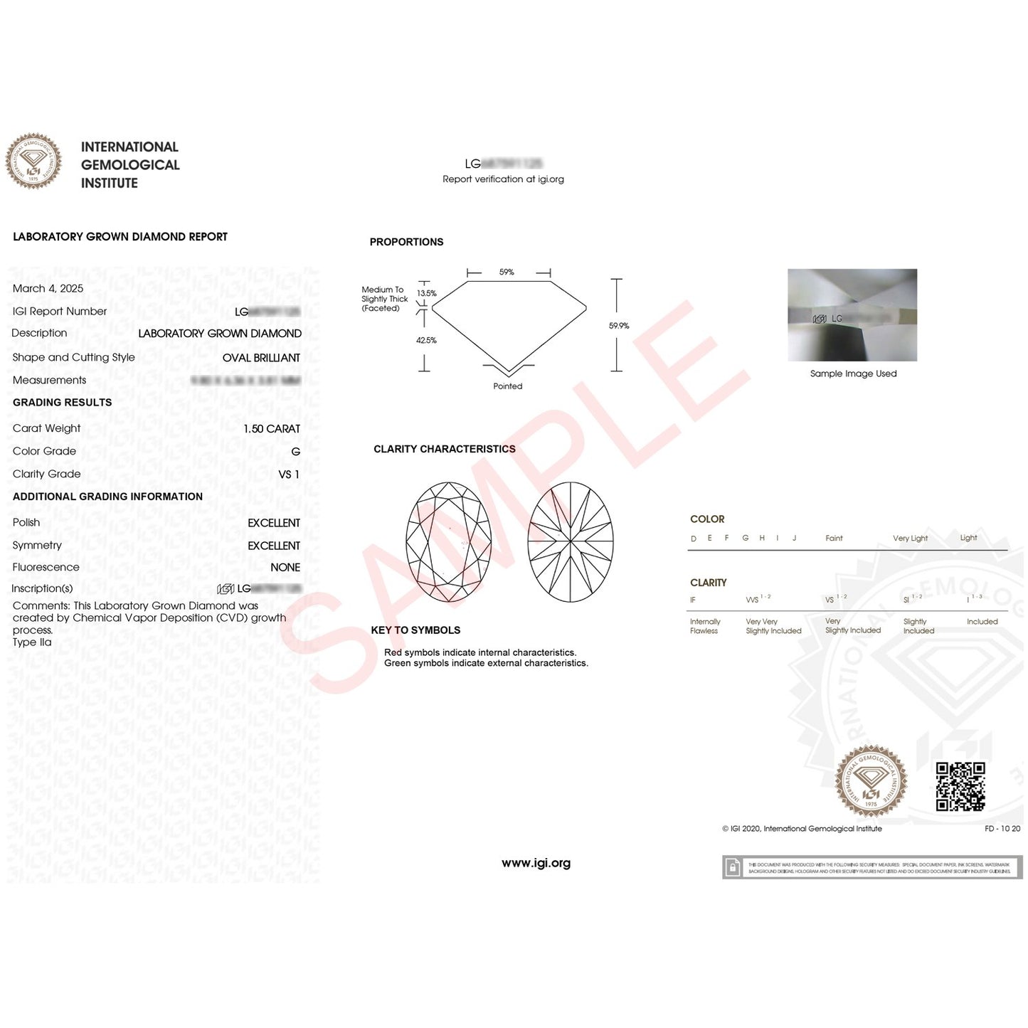 1 1/2 Carat Oval Lab Grown IGI G/VS1 Diamond Solitaire Ring in 10K White Gold