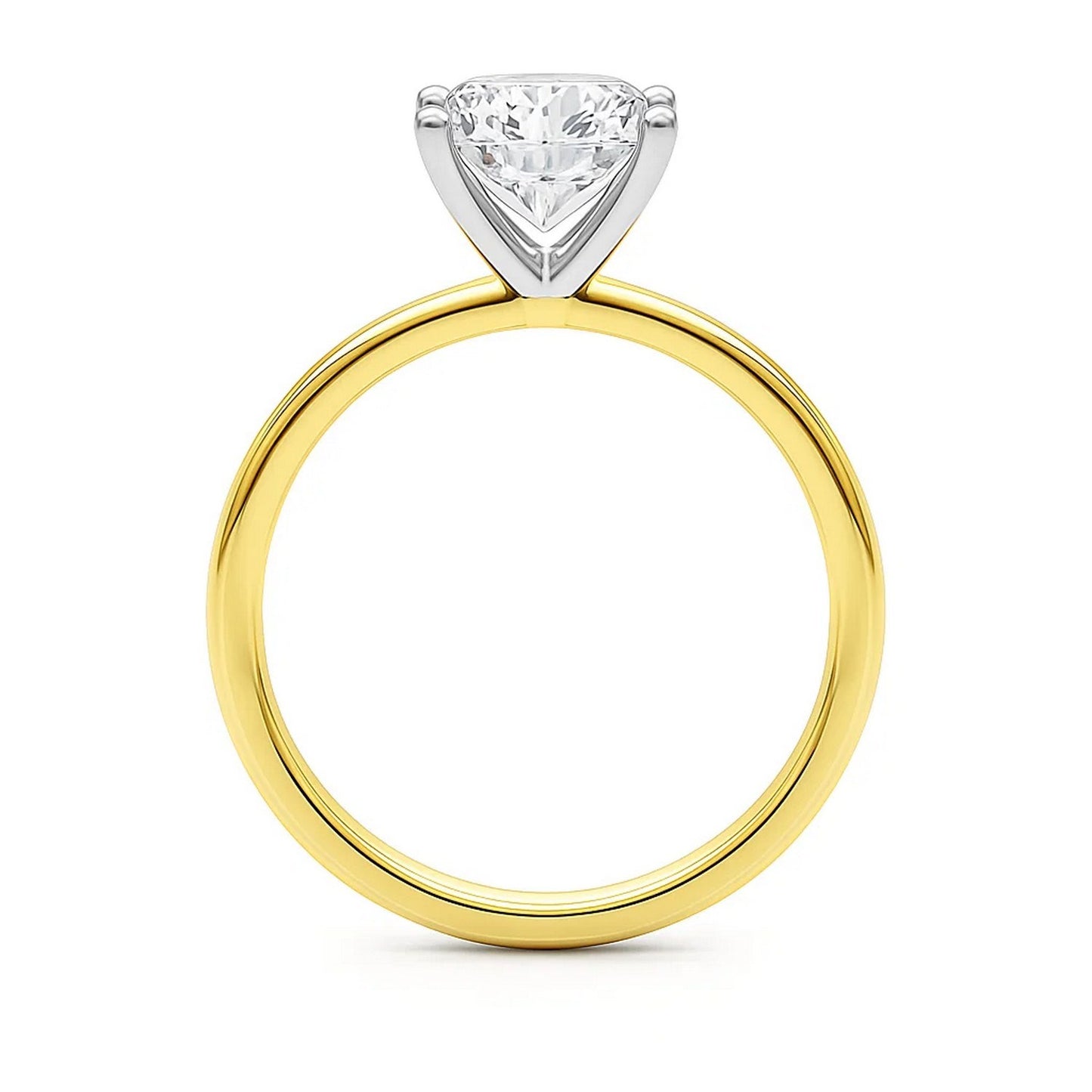 2 Carat Princess Lab Grown IGI G/VS1 Diamond Solitaire Ring in 14K Yellow Gold