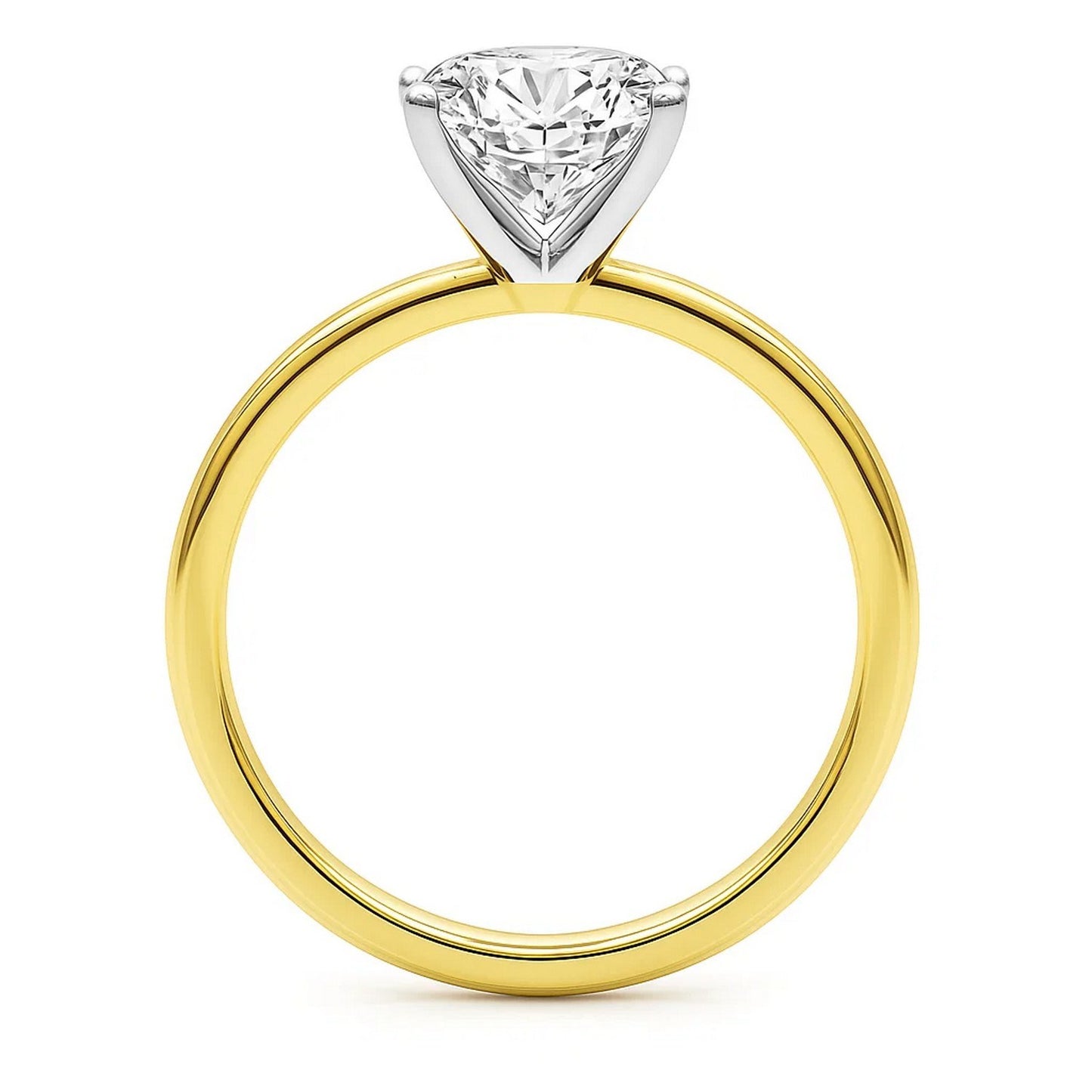 3 Carat Princess Lab Grown IGI G/VS1 Diamond Solitaire Ring in 14K Yellow Gold