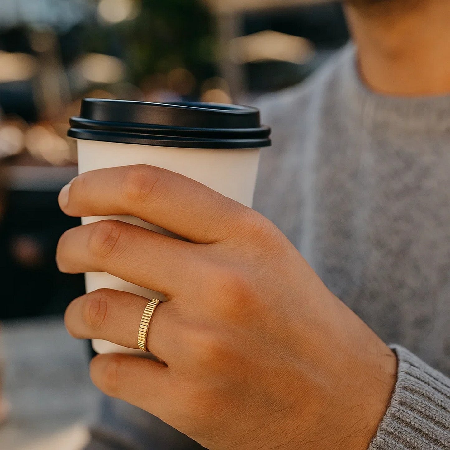 Graduated Ridge Ring in 14K Yellow Gold (1.80 mm)