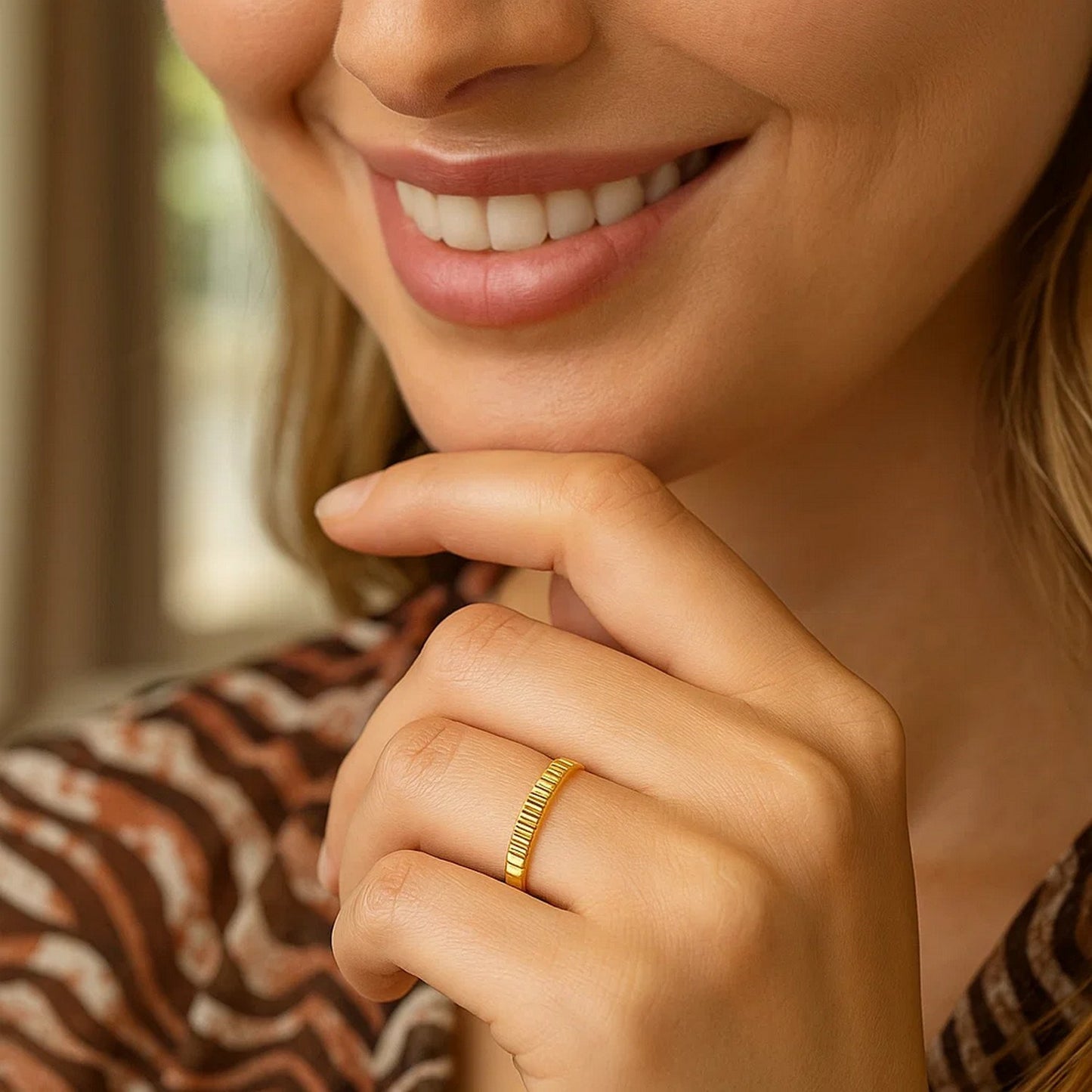 Graduated Ridge Ring in 14K Yellow Gold (1.80 mm)