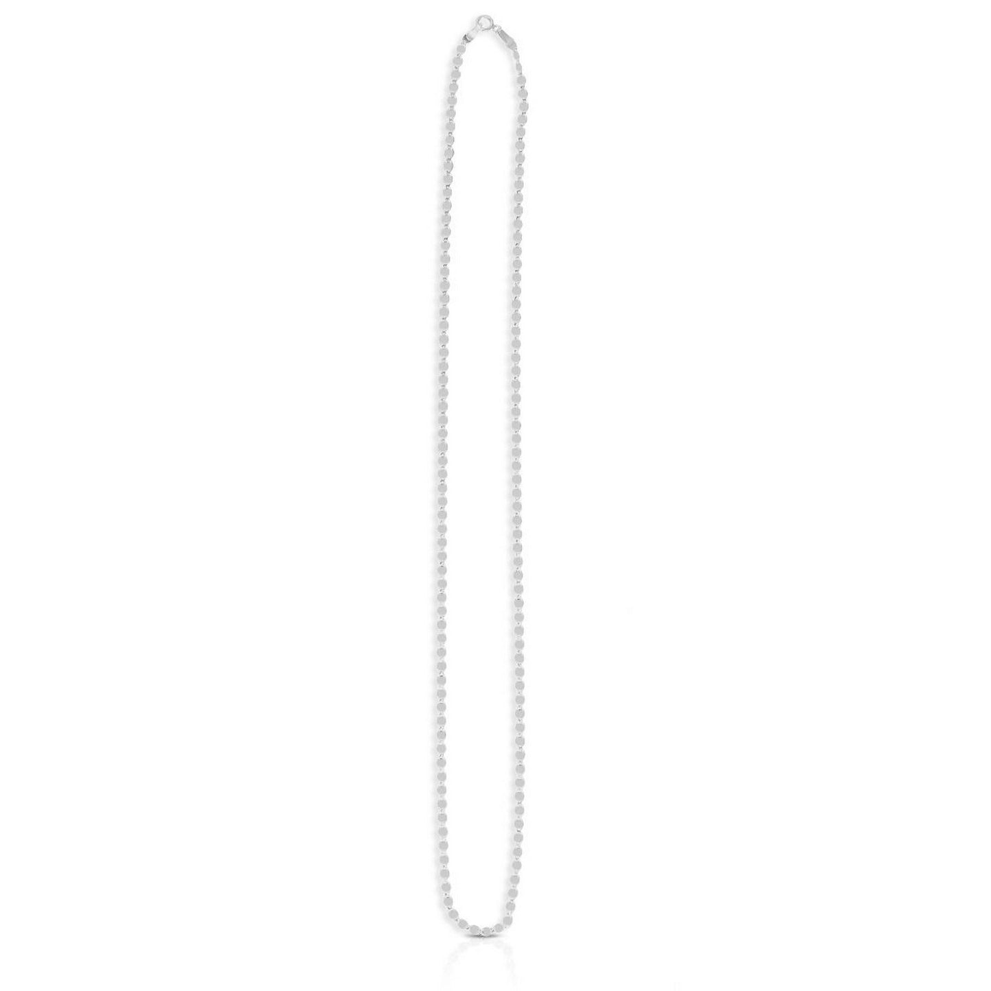 14k White Gold Oval Mirror Chain (2.20 mm)