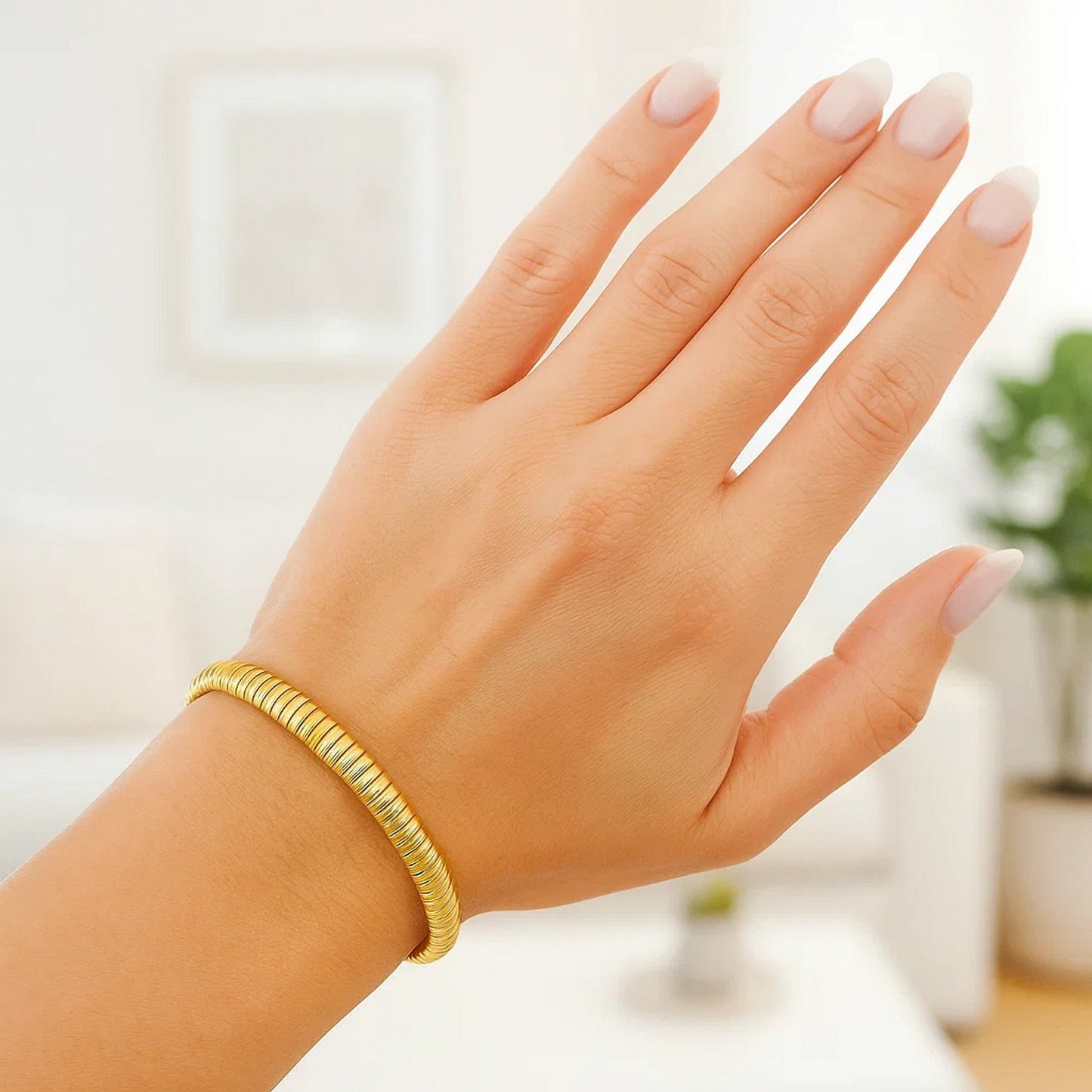 14K Yellow Gold Tubogas Bracelet (5.00 mm)