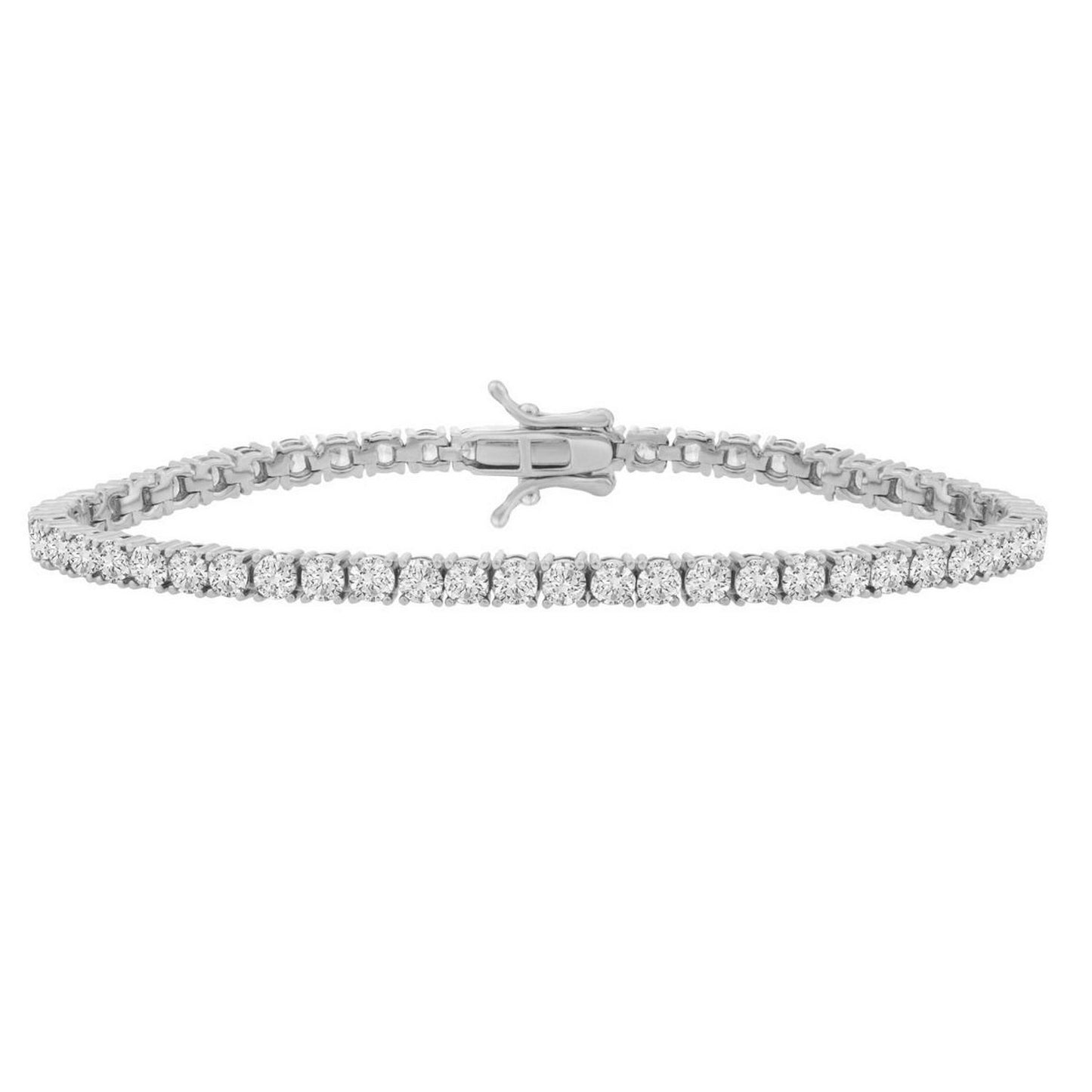 Sterling Silver Rhodium Plated CZ Tennis Bracelet (3.30 mm)