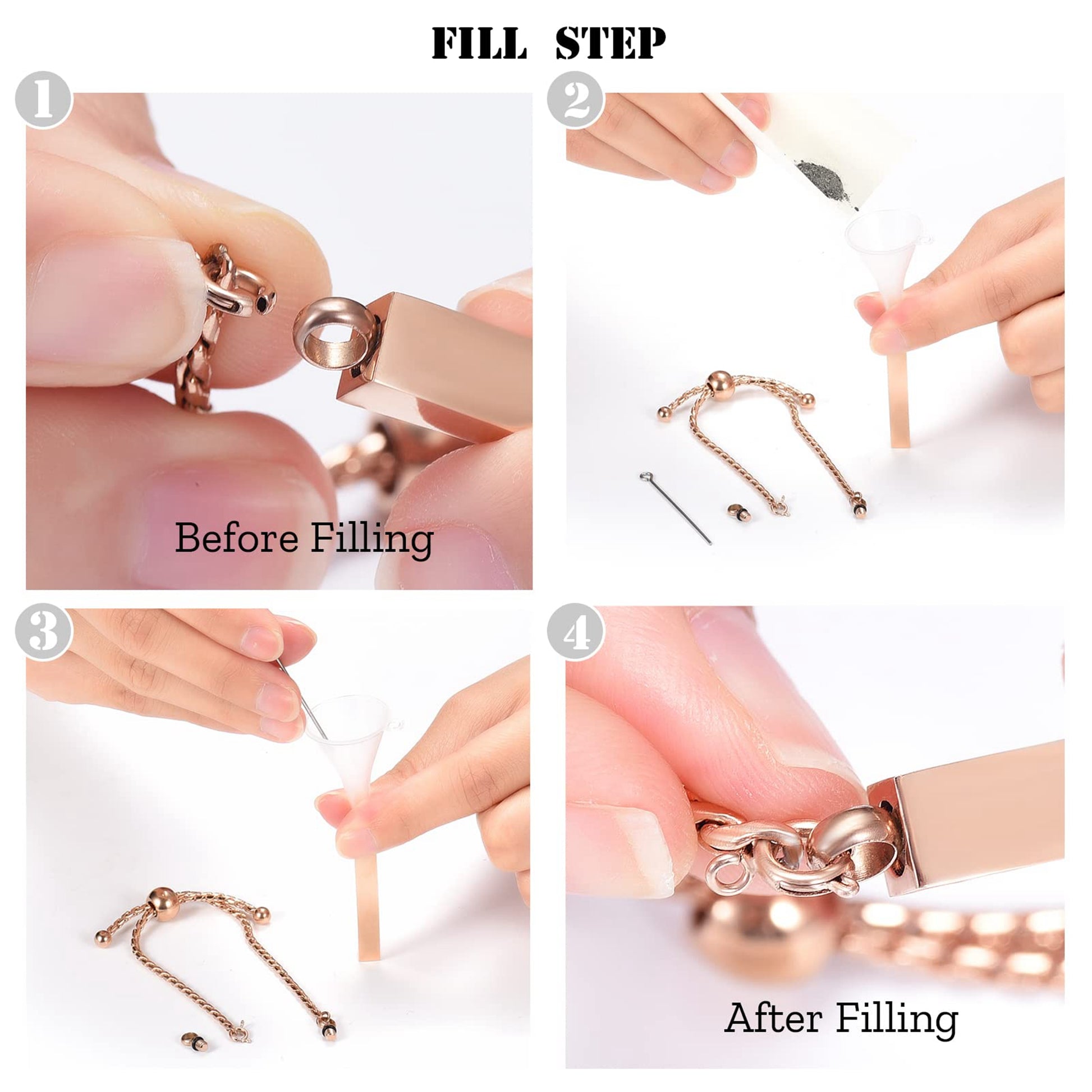 Cremation Bracelet for Ashes Stainless Steel Urn Bangles for Ashes Memorial Keepsake Cremation Memorial Urn Bracelet - Adjustable,Free Fill Kit