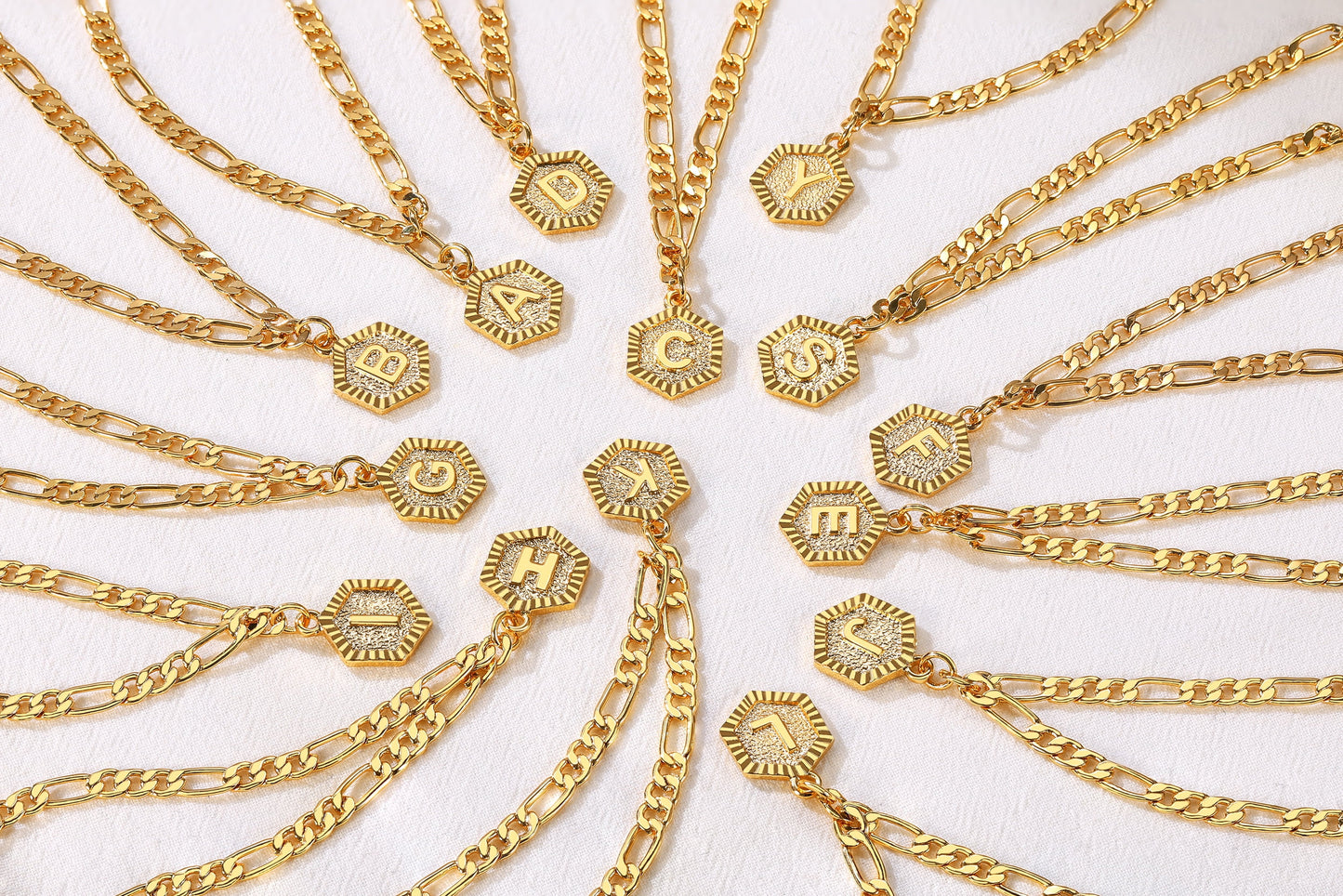 14K Gold Plated Initial Ankle Bracelets for Women with Letter K Figaro Cuban Link Anklet Jewelry Gift